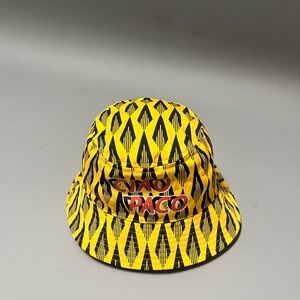 Paco Rabanne Yellow and Black Patterned Hat